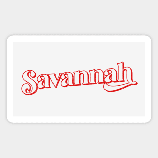 Savannah / Retro Typography Design Magnet